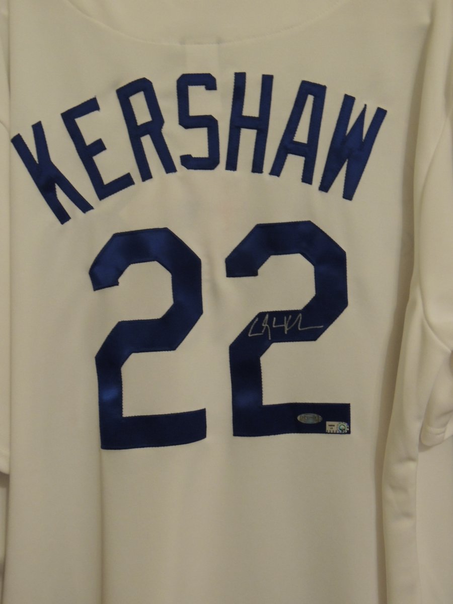 clayton kershaw autographed jersey