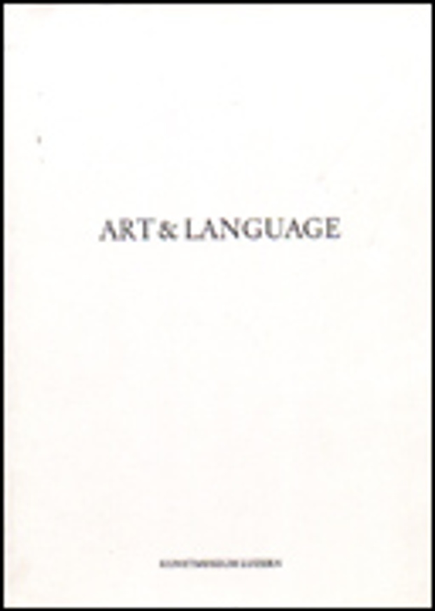 Art & Language : Kunstmuseum Luzern