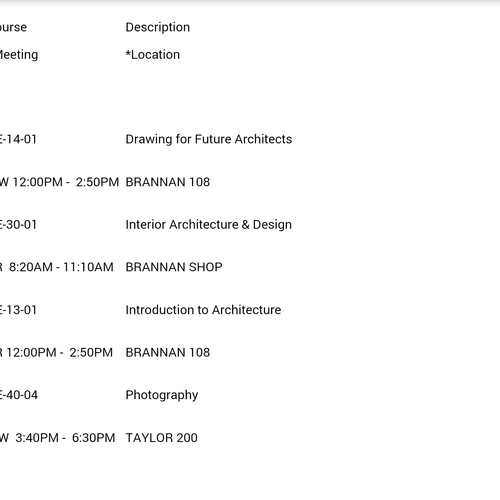 My schedule.