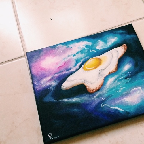 Space Egg ft. my dirty kitchen floor