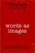 WhiteWalls : A Magazine of Writings by Artists