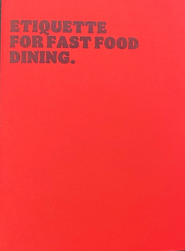 Etiquette for fast food dining