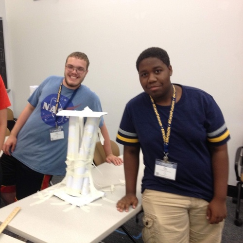 This is the water tower that my group made out of paper and tape.