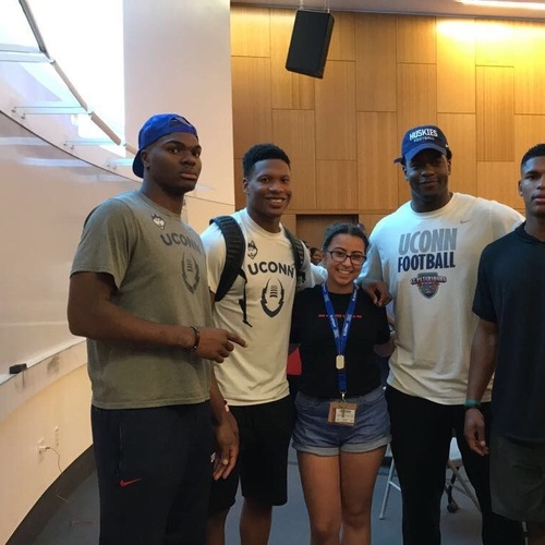 While at the summit, these were the College students, who are fully committed to football and hearing how they handle there academics and sports.