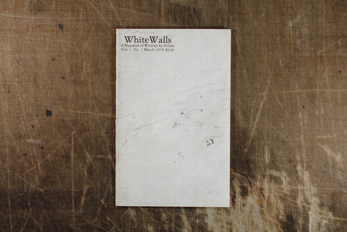 WhiteWalls : A Magazine of Writings by Artists