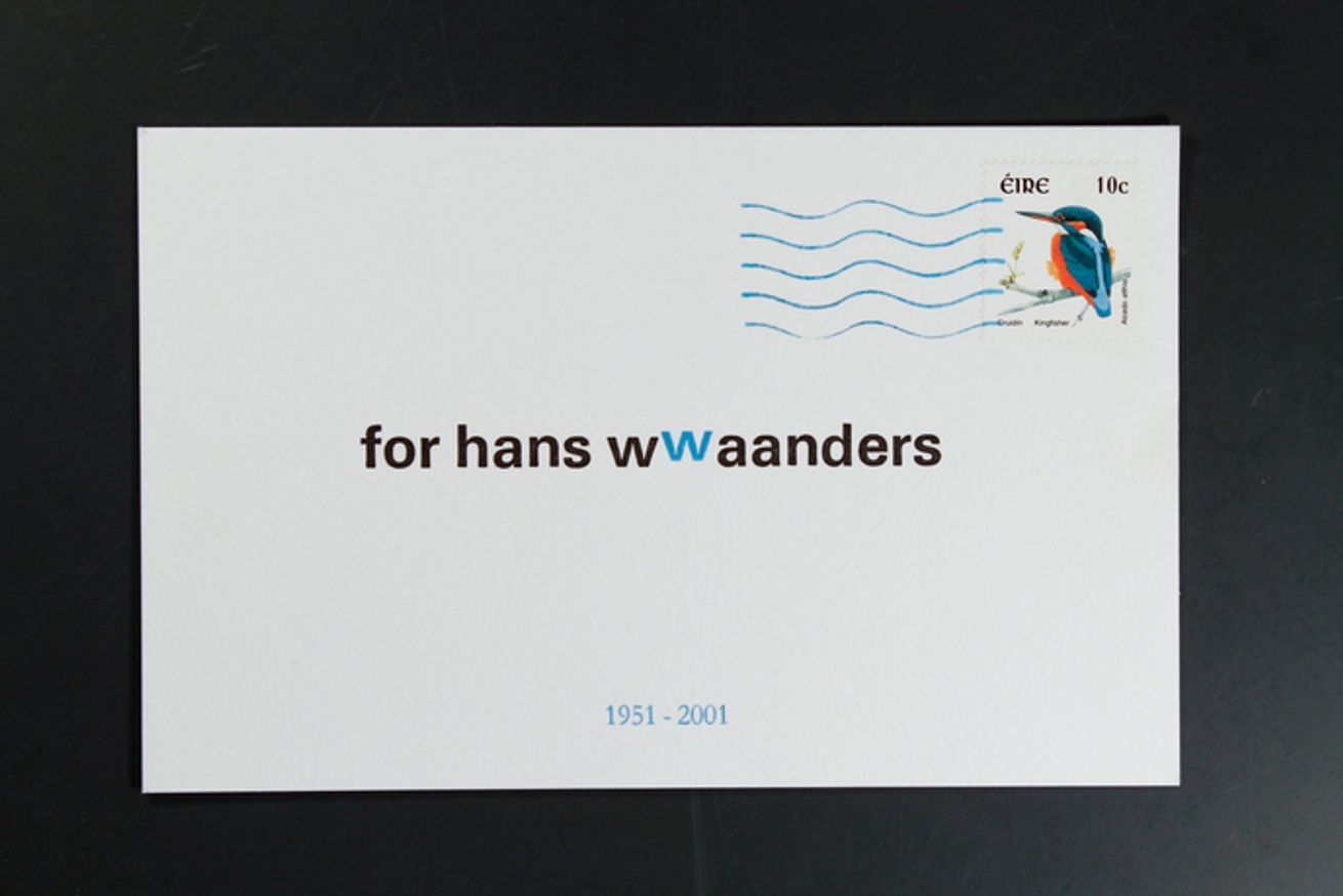 For Hans Waanders : 1951-2001