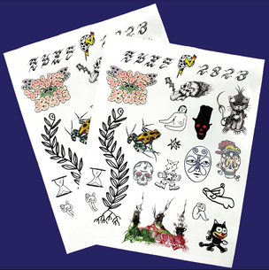 EVZF 2023 Temporary Tattoos — two sheets 