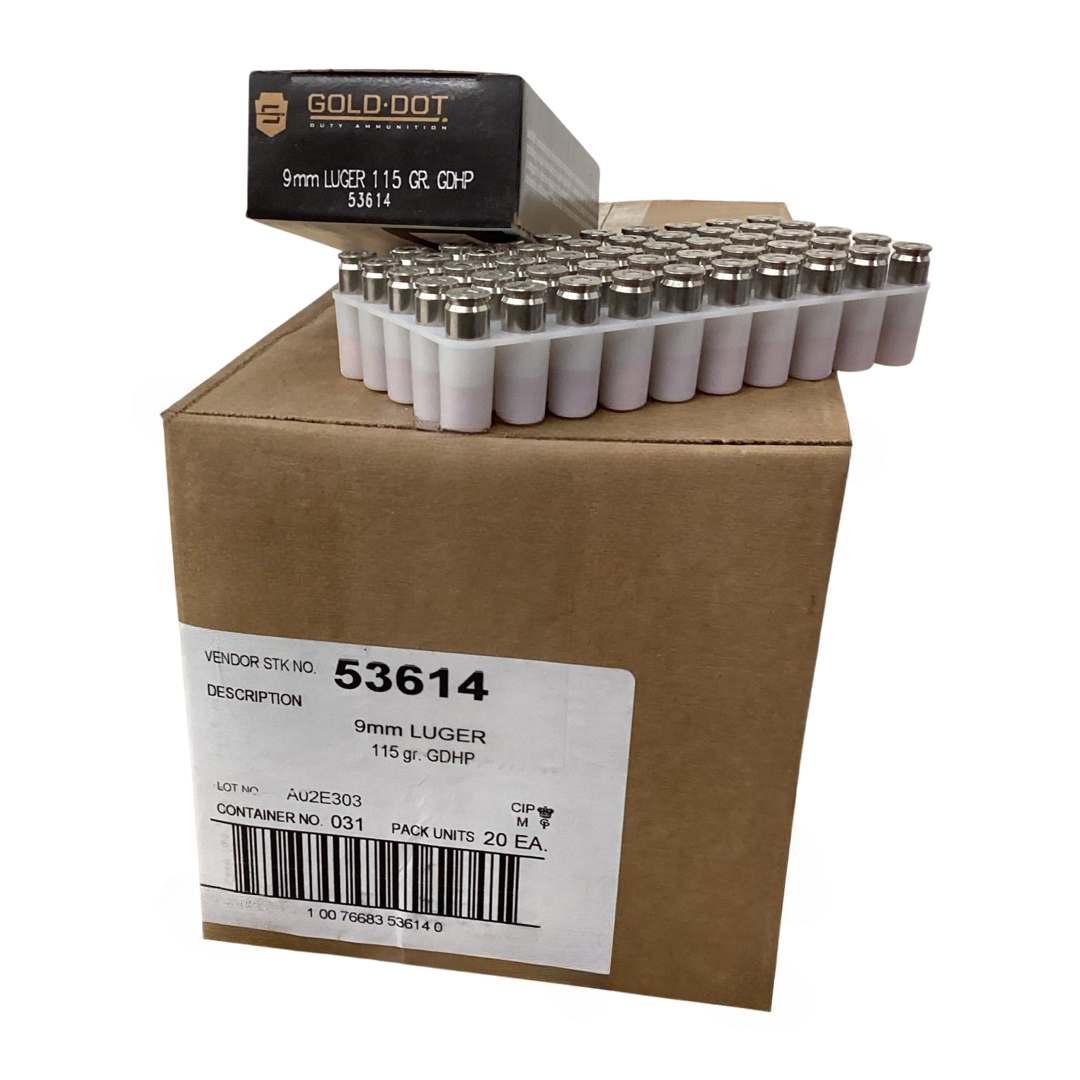 9MM Luger - Speer LE Gold Dot 115 Gr. - GDHP Duty Ammunition - 53614 ...