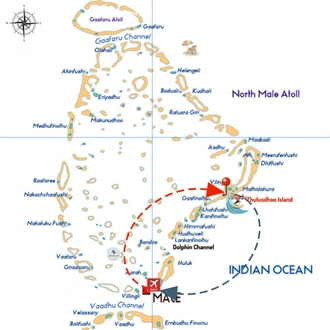 tourhub | UI Maldives | Maldives - 6 days - Thulusdhoo | Tour Map