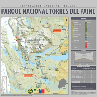 tourhub | Unu Raymi Tour Operator & Lodges | PATAGONIA — TORRES DEL PAINE ‘W’ TREK | Tour Map