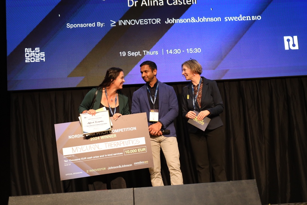 MyCural Therapeutics won the Nordic Star pitch competition at NLSDays in Malmö. 