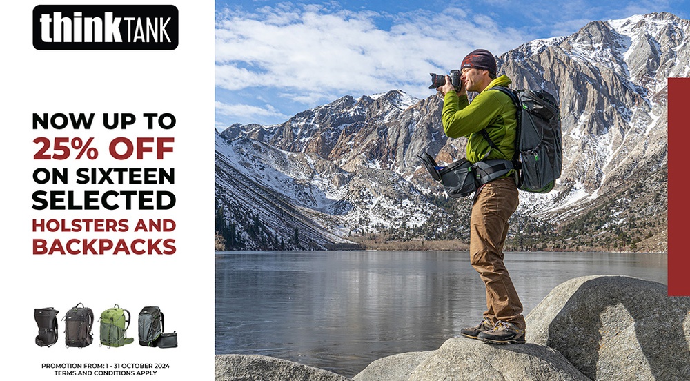 Save up to 25% on Think Tank digital holsters and backpacks this autumn