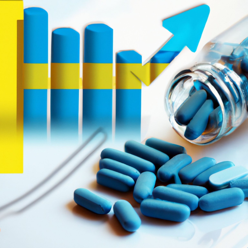 Swedish flag and pharma products