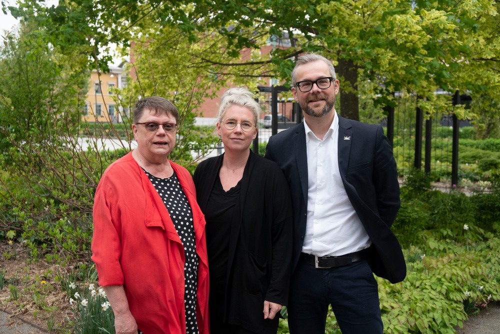 Bilden föreställer tre av styrelsens medlemmar. Agneta Hansson, Paulina Holmgren och Martin Hedqvist. Fotograf: Sofia Lindblom