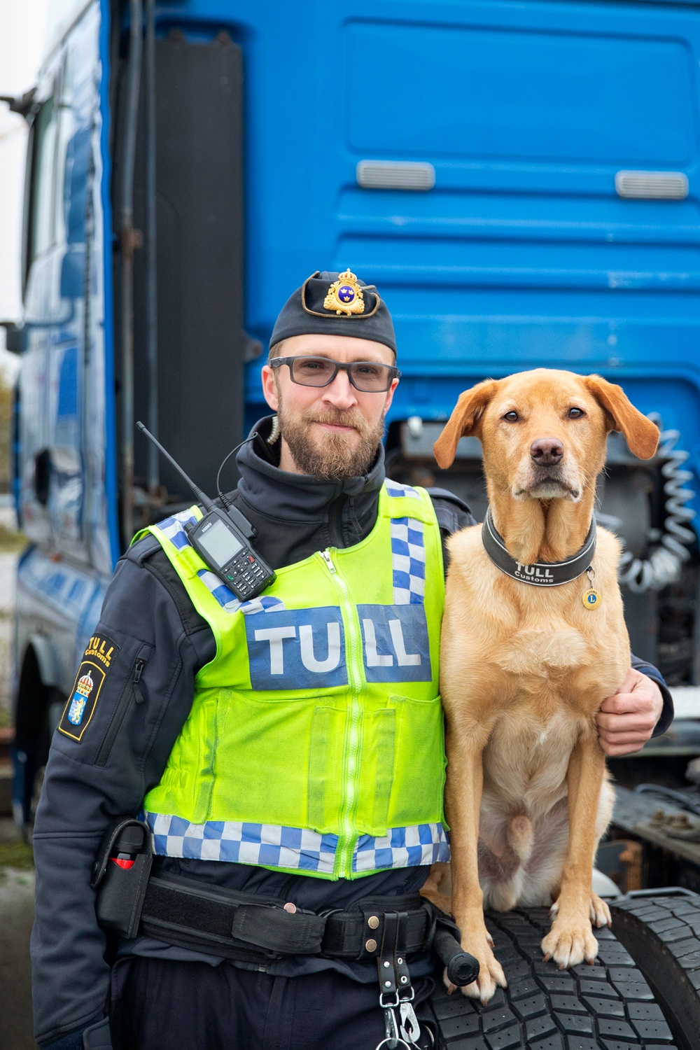 Årets narkotikasökhund 2020 heter Harry och arbetar tillsammans med sin förare Kim Holm vid Brottsbekämpnigsgrupp Malmö. Foto: Mette Ottosson