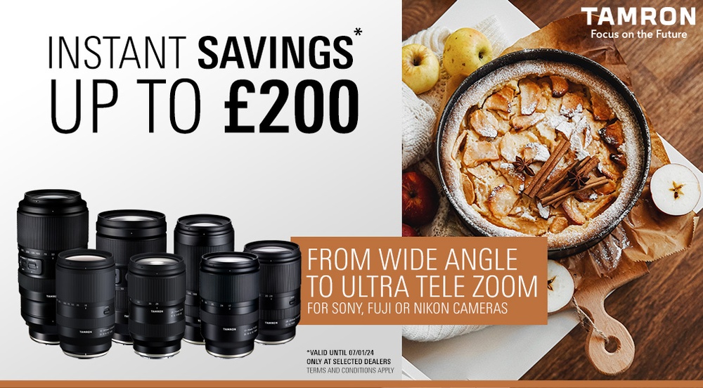 Tamron instant savings promotion on seven most popular zoom lenses