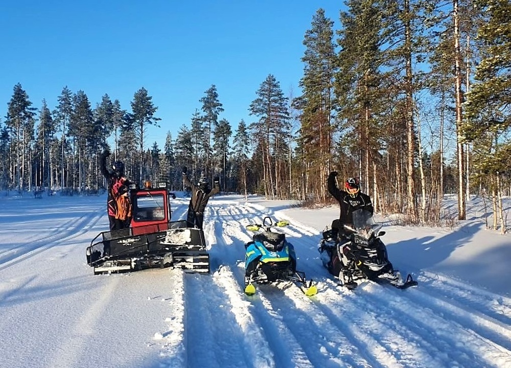 Skoterlederna till SS1/4 i Kroksjö är uppdragna och klara. 