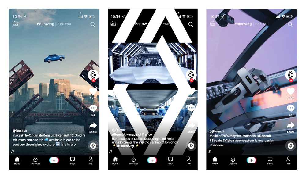 1-2022 - Renault becomes the first french car manufacturer on TikTok