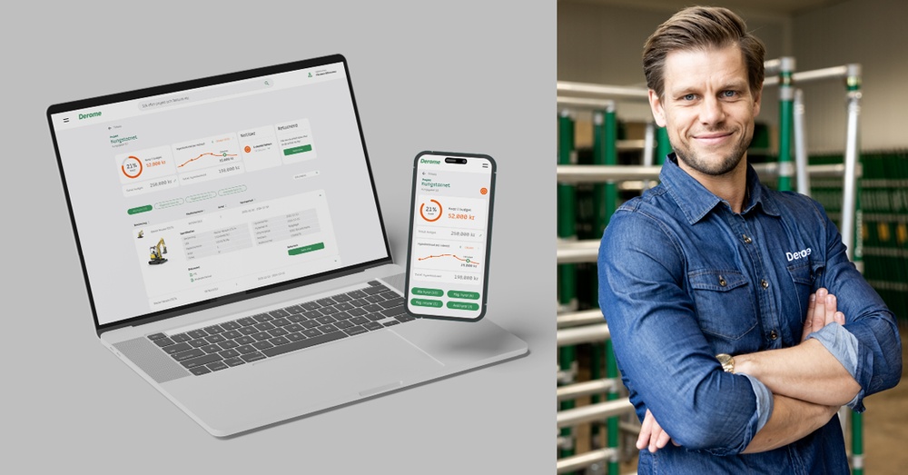 Derome Maskinuthyrning lanserar Mitt Derome, en första version av kundportal