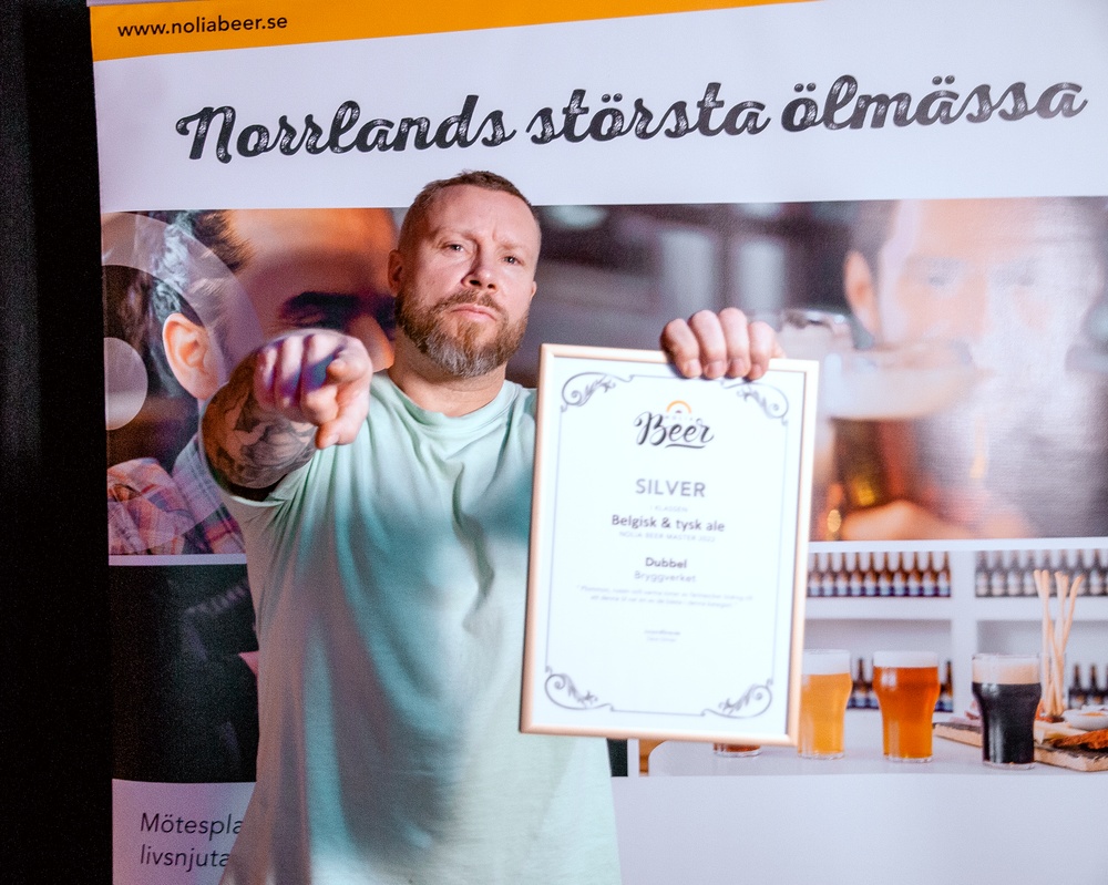 Bryggverket vann silver i kategorin belgisk och tysk ale under Nolia Beers öltävling för sin Dubbel. Albin Stenberg tog emot diplomet.