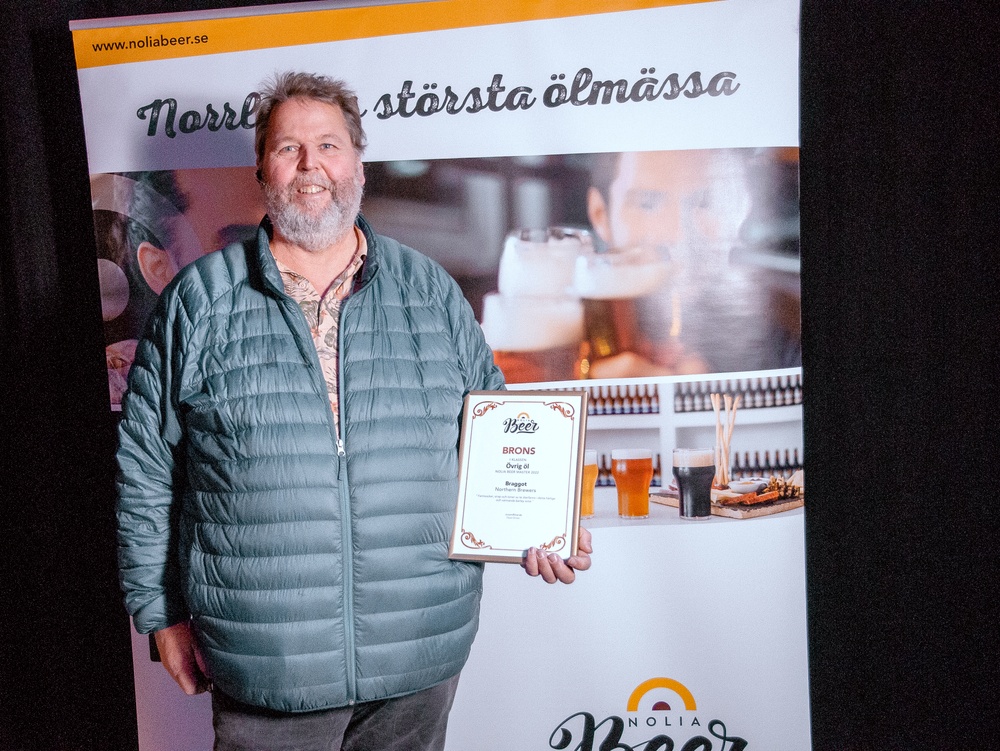 Northern Brewers tog brons med sin Braggot, en honungsale, i kategorin övrig öl under Nolia Beers öltävling. Per Gunnarsson tog emot diplomet.