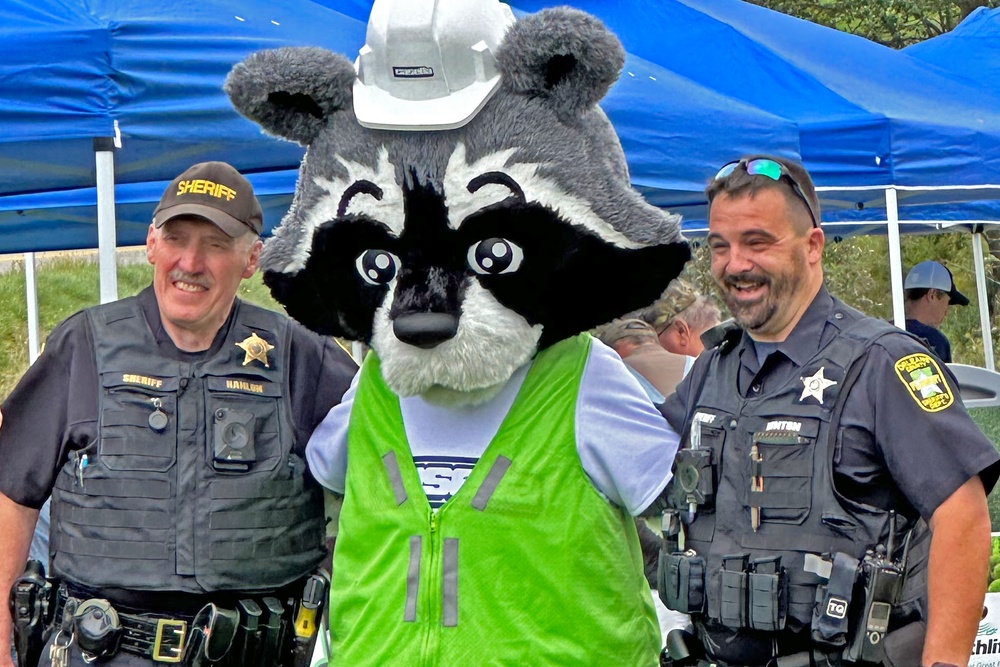 Members of the local sheriff's department pose with RB