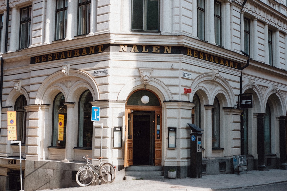 Fasad Nalen Restaurang, Regeringsgatan 74 Stockholm.