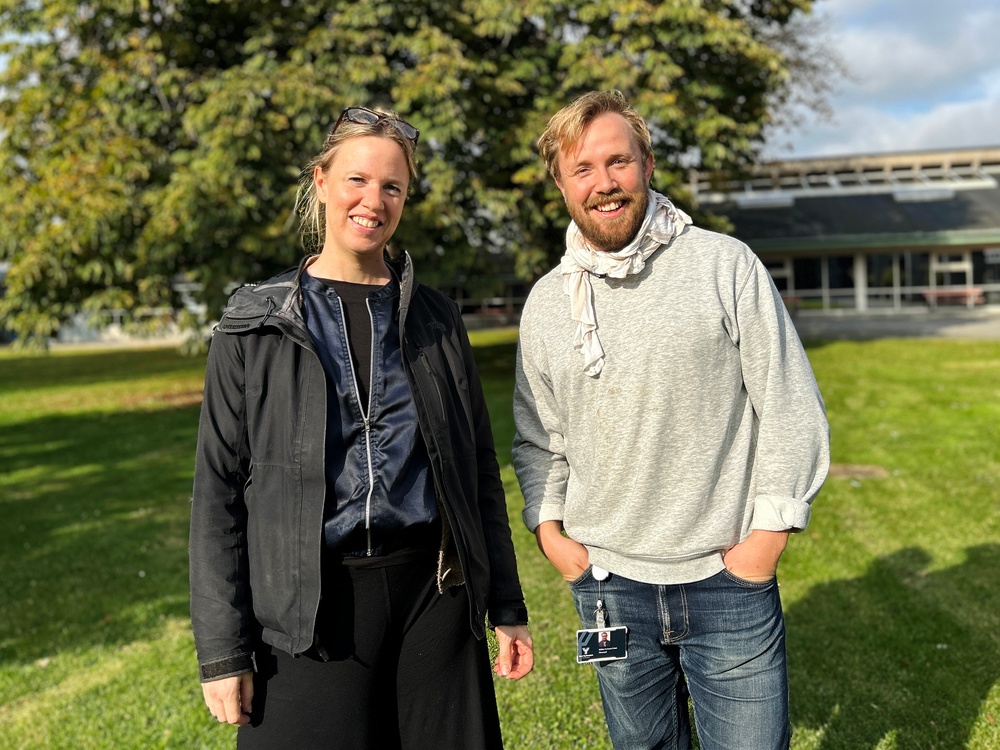 Erika Larsson, lektor och forskare vid Lunds Universitet och Niklas Larsson Eilert, förstelärare på Ystad Gymnasium