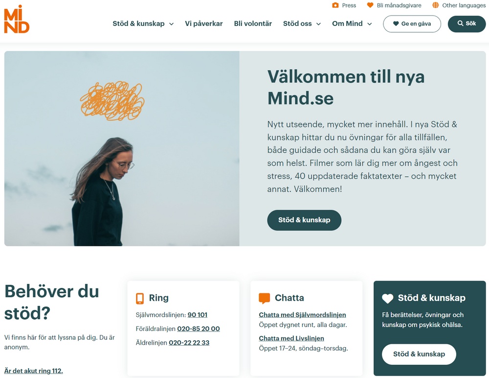 Nu har Mind lanserat ett nytt digitalt stöd