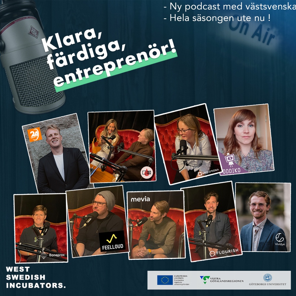 Bakom podcasten Klara, färdiga, entreprenör står inkubatornätverket West Swedish Incubators, som Brewhouse Inkubator är en del av. Målet är att lyfta innovationskraften i Västsverige och få fler att våga satsa på sina affärsidéer.