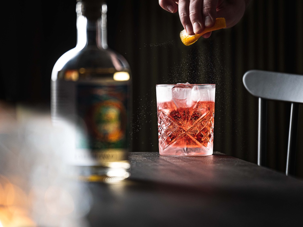Sbagliato Fragola cocktail in a glass