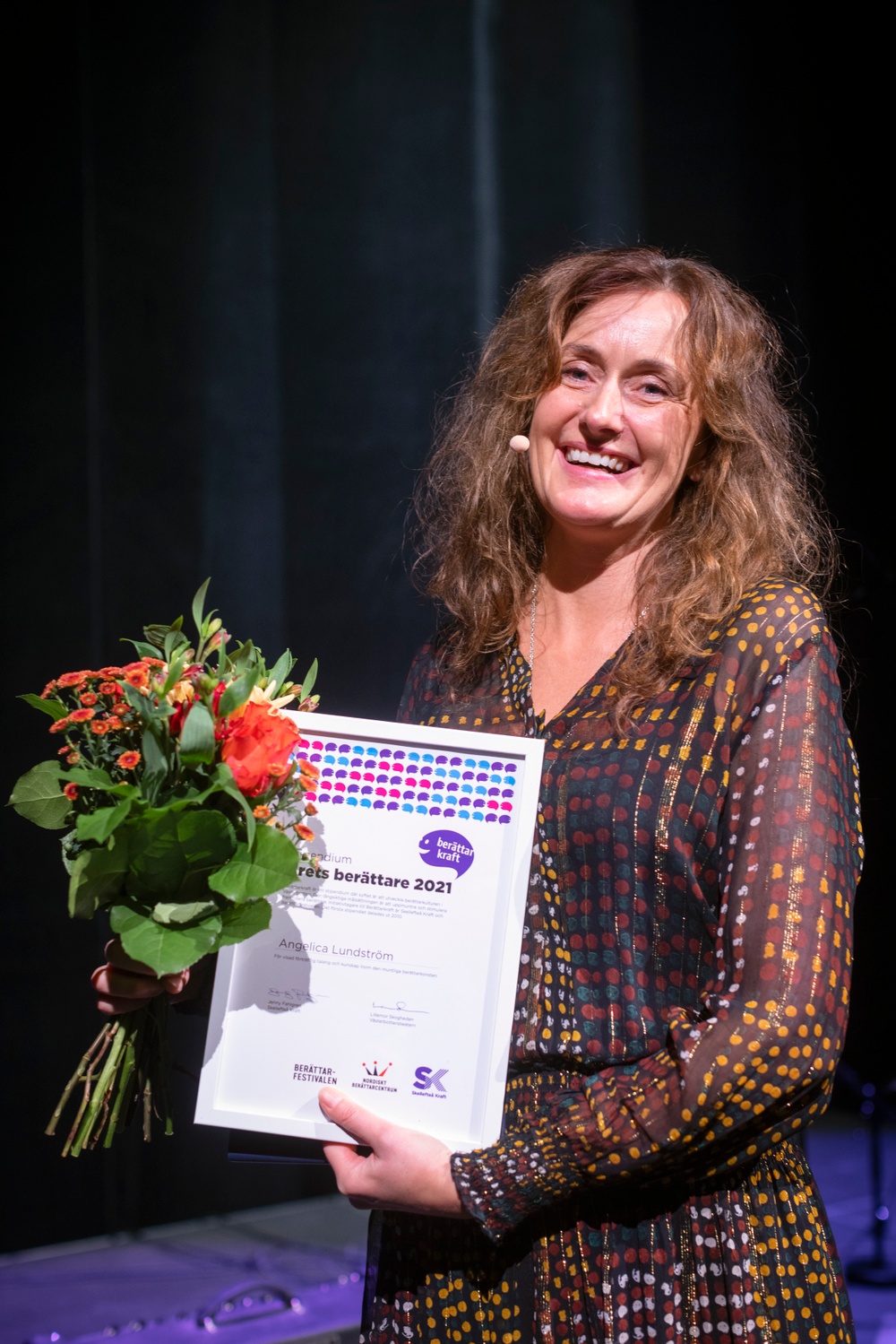 Angelica Lundström, Årets berättare 2021 och Berättarkraft-stipendiat. Foto: Patrick Degerman.
