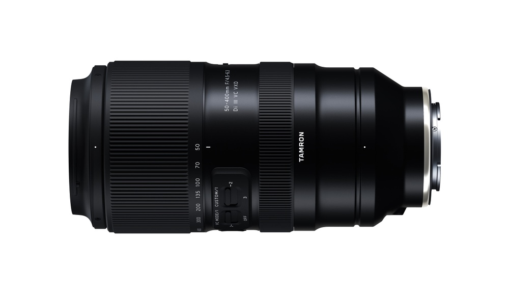 Tamron 50-400mm F:4.5-6.3 Di III VC VXD product photo a067_topside_20220517