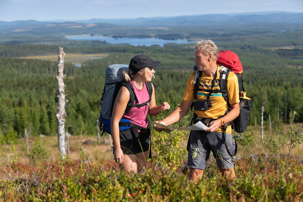 Utsikt från vandringsleden Nordvärmlandsleden, vid Långbergets Sporthotell i Sysslebäck.