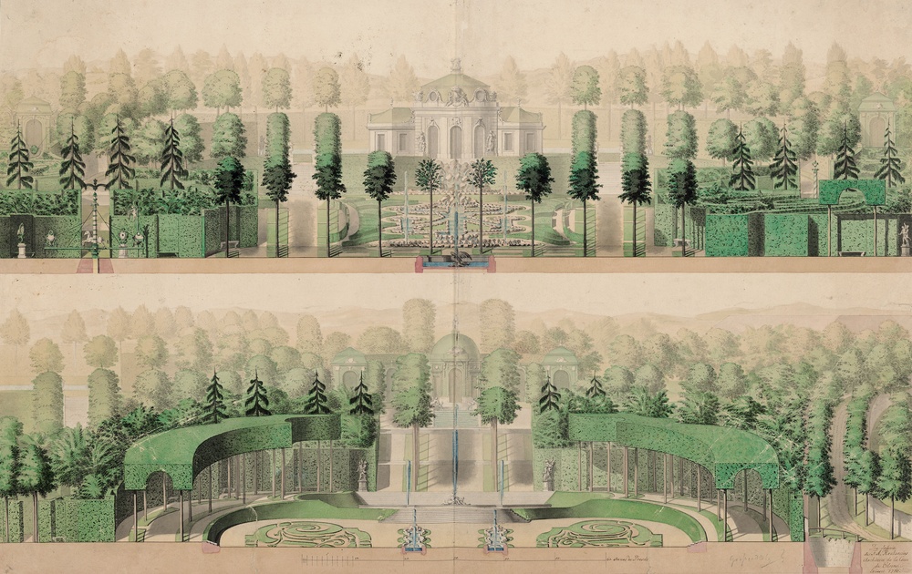 Friedrich August Krubsacius, Design for an unknown garden, 1760 © SLUB Dresden / Deutsche Fotothek, Germany