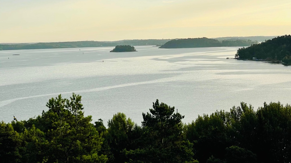 Terrace with view over the Stockholm archipelago.
Panorama from the terrace in our meeting area.