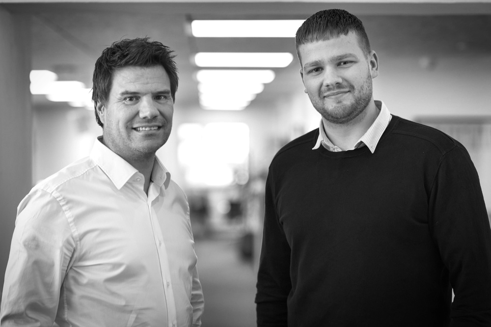 Kåre Madsen, CEO af Auktionshuset dab A/S (tv) og Jens Poulstrup Nielsen, driftsleder af KJ Auktion (th)