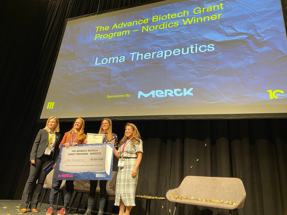 Start-up Loma Therapeutics won Merck's Advance Biotech Grant Program – Nordics, at NLSDays 2023 Nordic Star Pitch Competition.