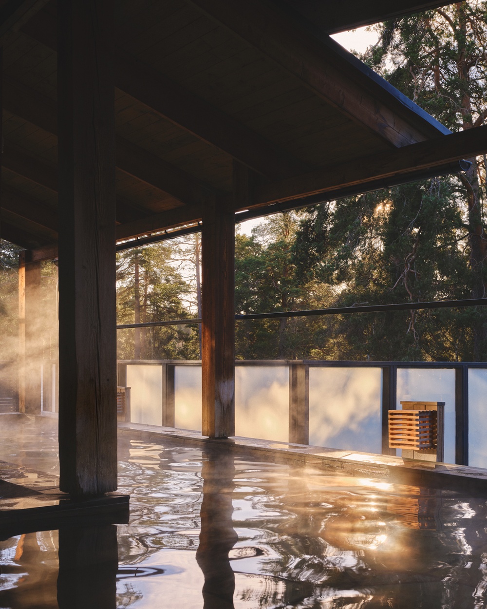 Yasuragi's Japanese terrace bath 