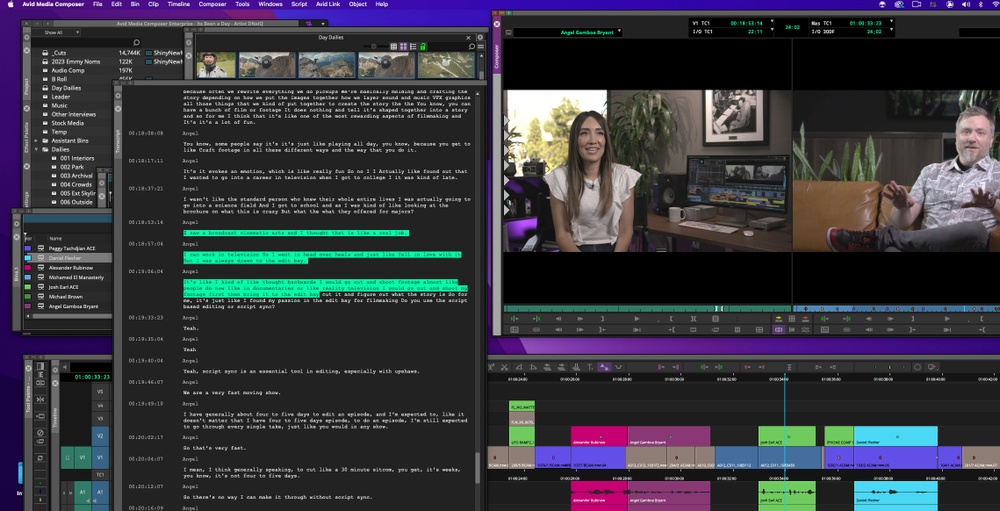 Avid Media Composer 2024.6 Transcript Tool