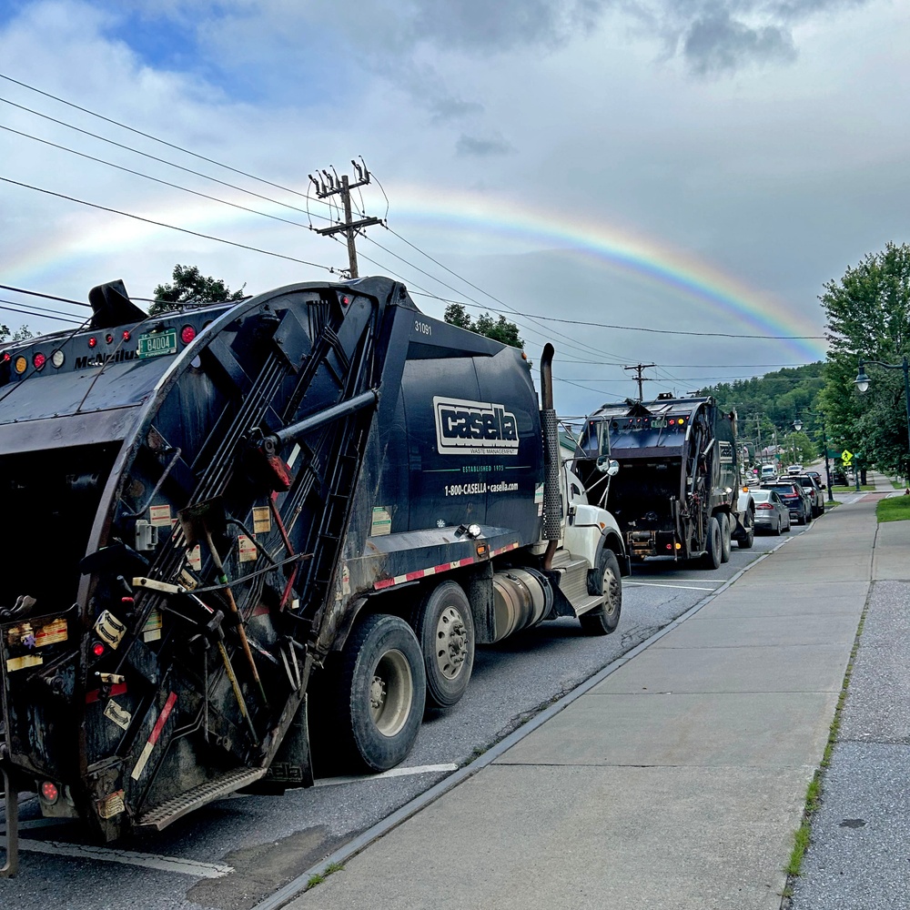 Casella trucks line up to help with storm recovery