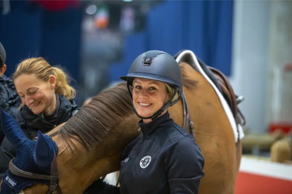 Angelica Augustsson Zanotelli debuterar som testryttare 2024 och gör även en clinic presenterad av KRAFFT. Foto: Roland Thunholm