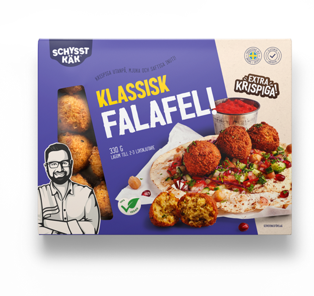 Schysst käk Klassisk Falafel Förpackning.png