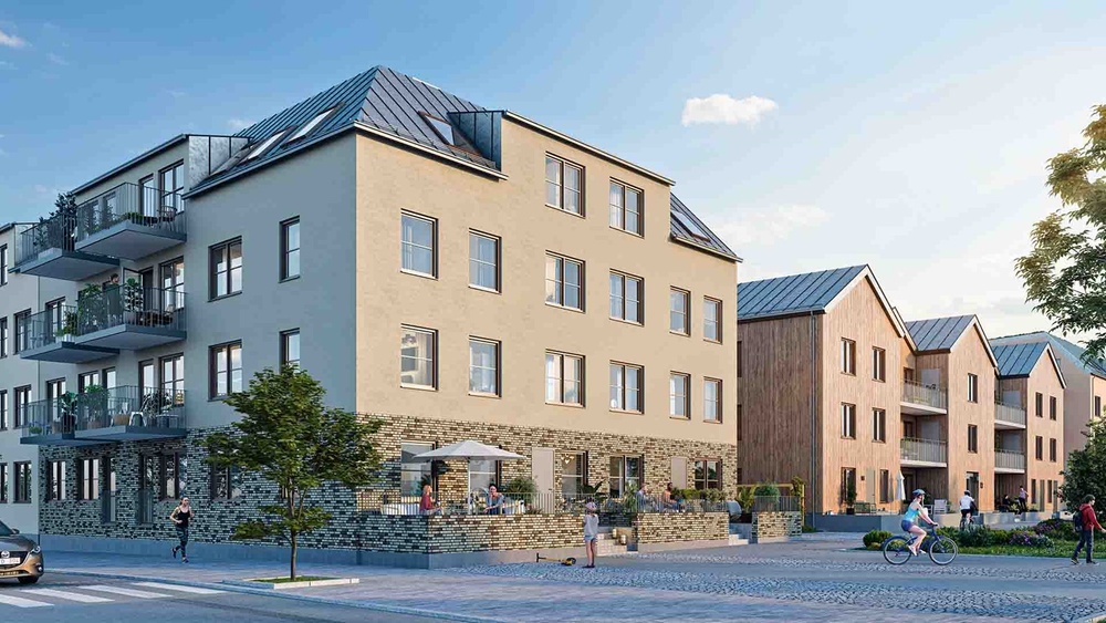 I Väsjö torg kommer Ikano Bostad att bygga ett kvarter med 92 bostadsrätter. 