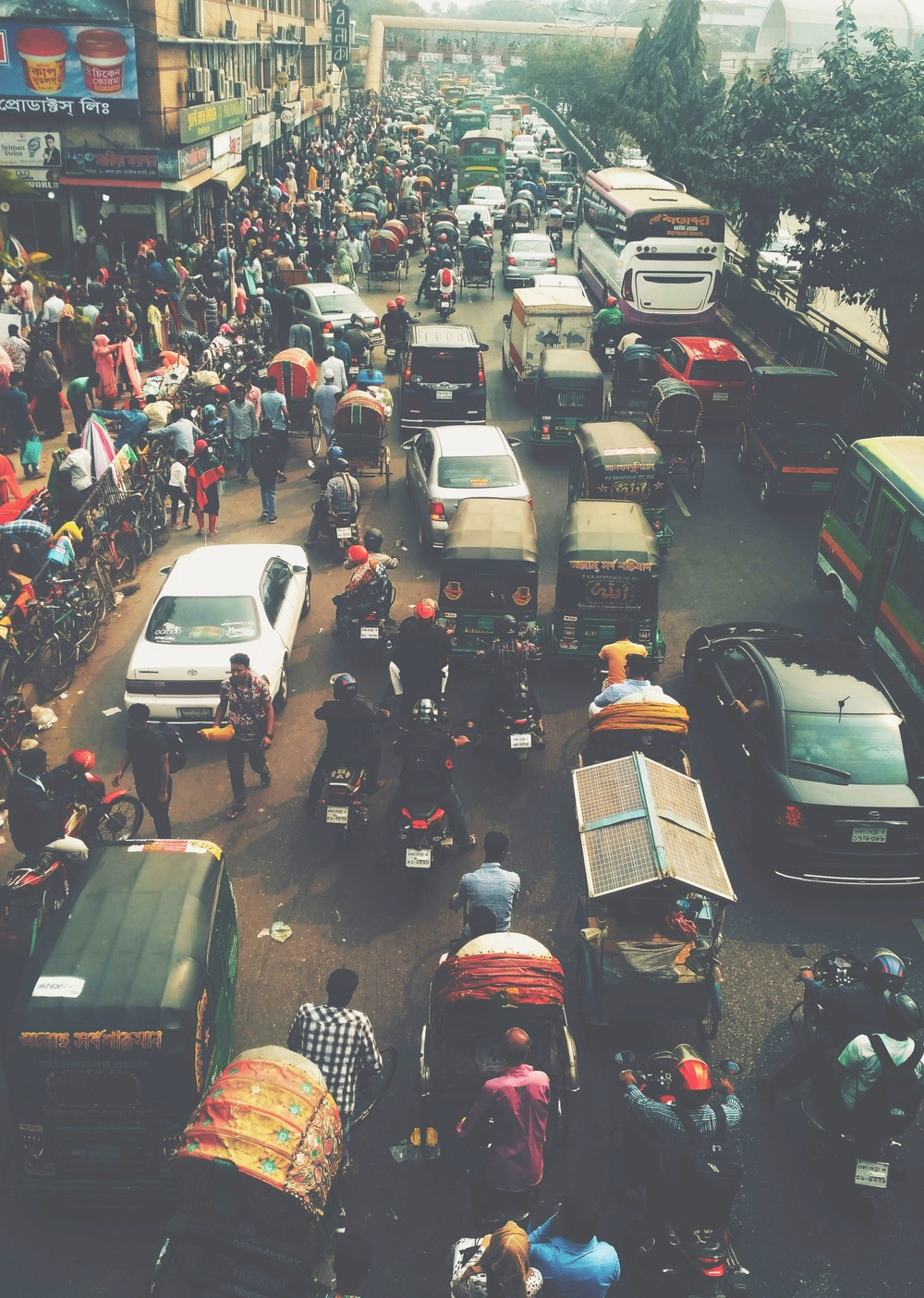 Trafikkaos i Dhaka