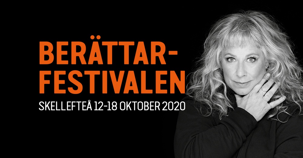 Berättarfestivalen i Skellefteå 2020 med bl a Stina Wollter. Foto: Anna-Lena Ahlström