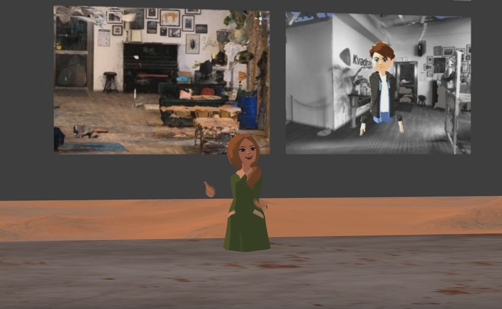 Kvadrats scen på Mars - Maria Hellström bjuder in till eftermingel på Kvadrats kontor i VR.