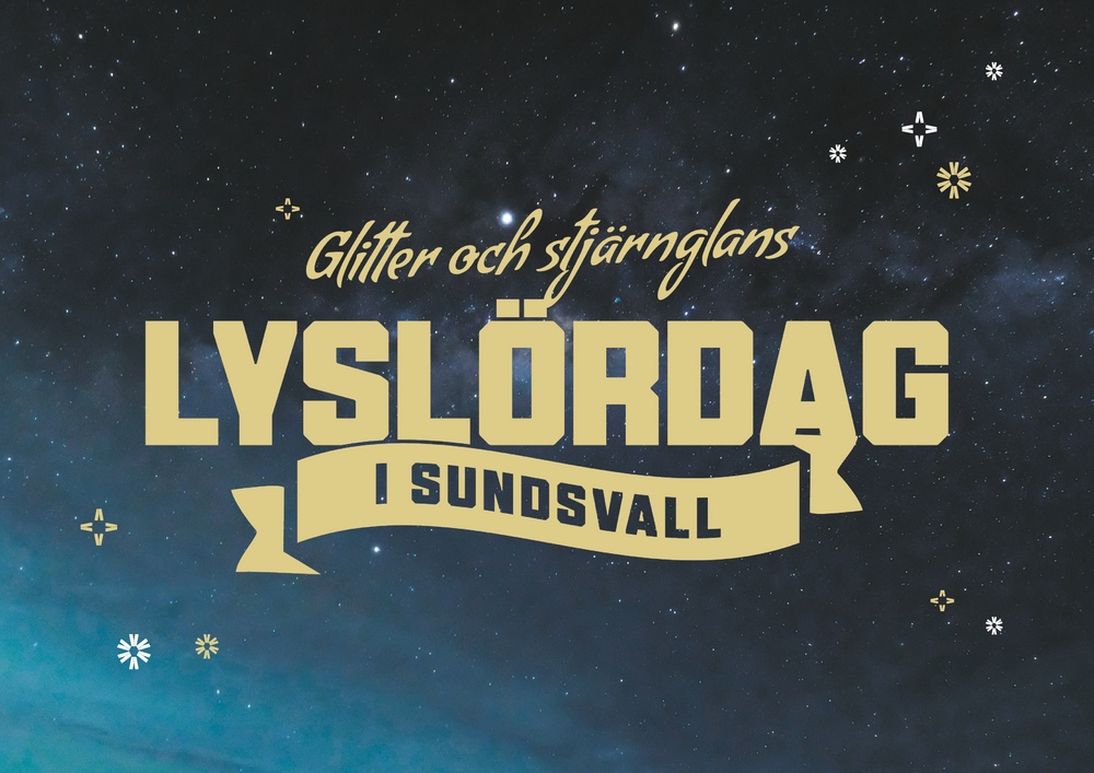 Kampanjbild för Lyslördag i Sundsvall 2023.