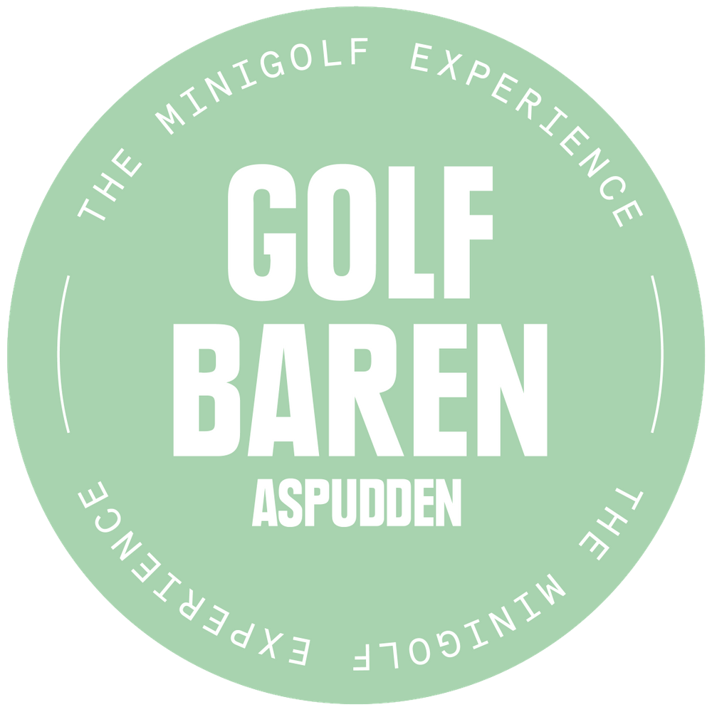 New logo Golfbaren Aspudden 2021 on Colored Background