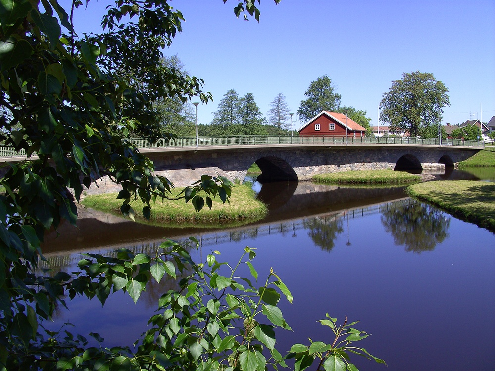 Essunga kommun, stenvalvsbron i Nossebro. 